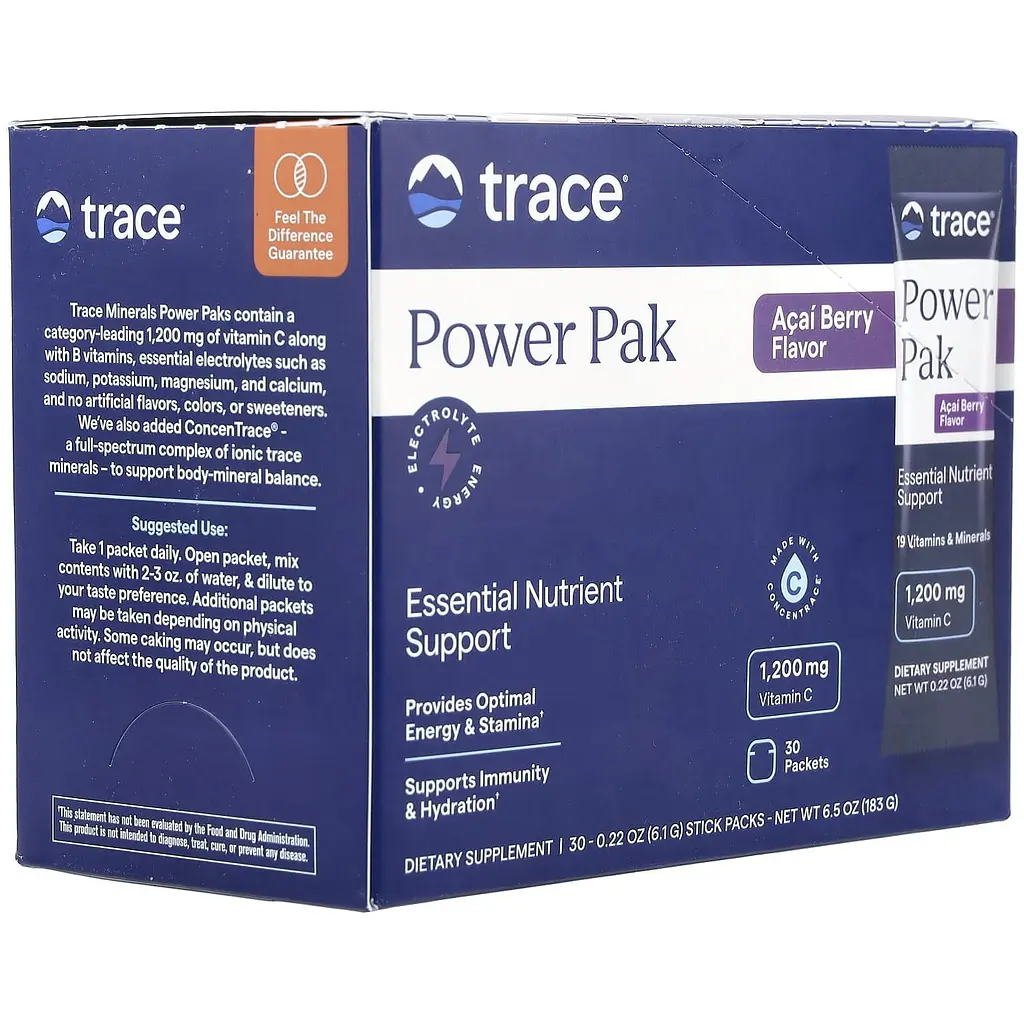 Электролиты Trace Minerals Electrolyte Stamina Power Pak со вкусом ягоды асаи 183 г (30 шт. х 6.1 г) - фото 5