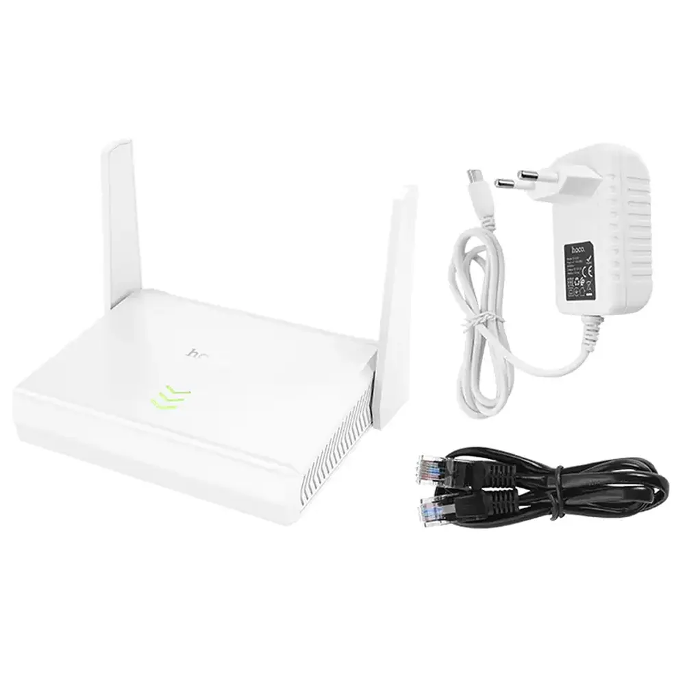Адаптер WiFi Hoco HI36 WiFi4 wireless router(EU) Black - фото 4