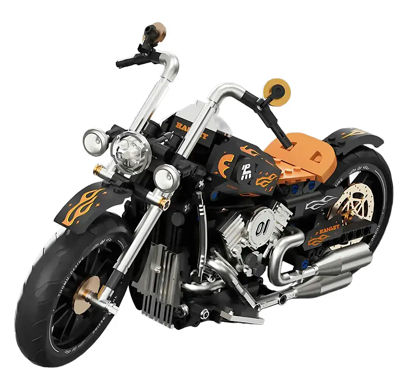 Конструктор Мотоцикл 455 элементов Ramiz черный - фото 2