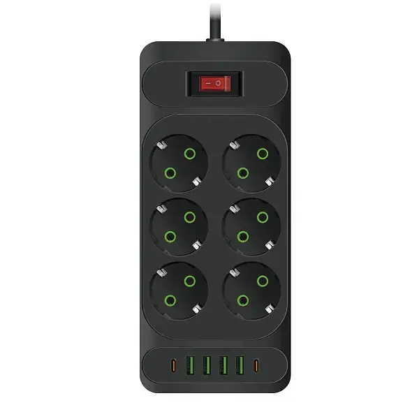 Мережевий фільтр-подовжувач POWER 6 розеток 6 USB 3 метри
 - фото 2