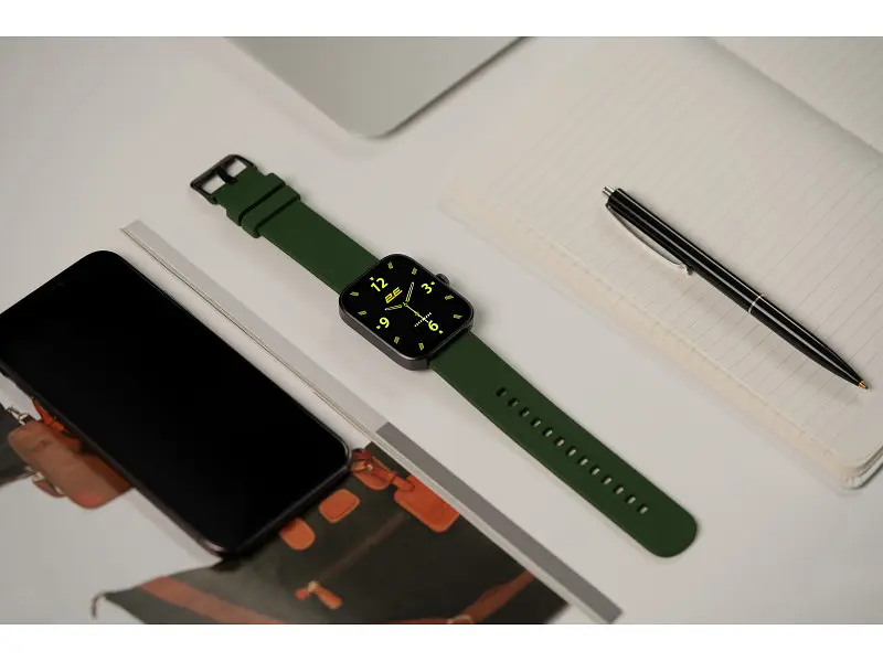 Смарт-годинник 2E Alpha SQ Music Edition 46mm Black-Green + сірий ремінець (CWW40BKGN-WS) - фото 6