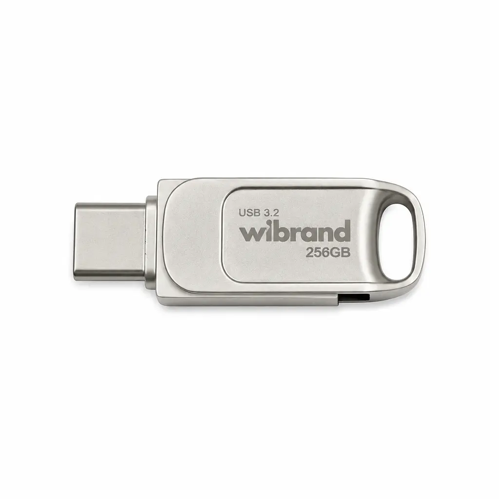 Флеш-накопичувач Wibrand USB 3.2 Gen1 Bee 256GB USB Type-A/USB Type-C Silver (WI3.2TC/BE256TC039S)