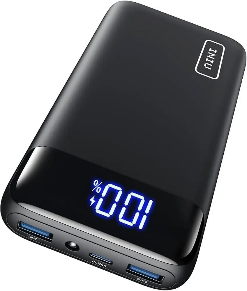 Павербанк Iniu 22.5W 20000mAh, зарядка через USB-C, 3 виходи, з підтримкою телефону