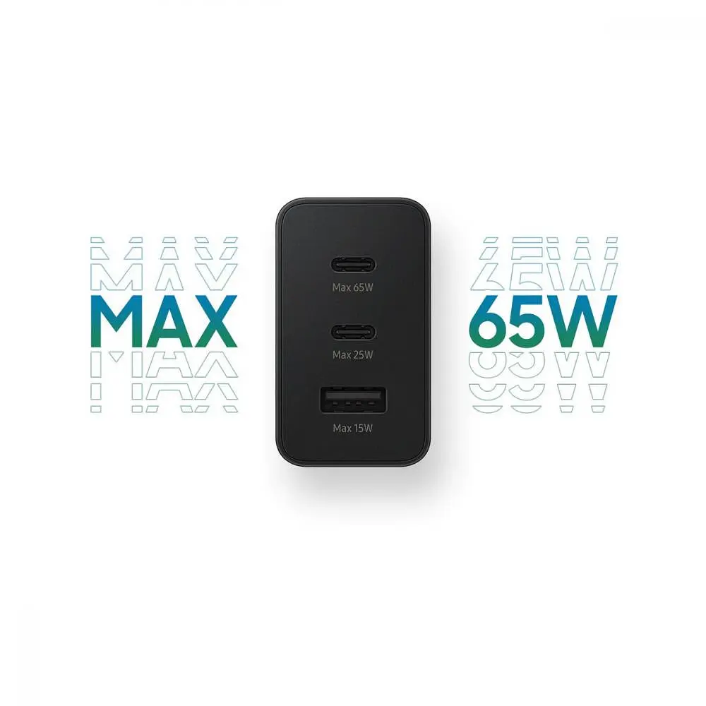 Зарядное устройство Samsung 65W Power Adapter Trio w/o cable Black (EP-T6530NBEG) - фото 7