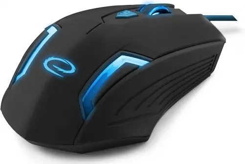 Миша Esperanza MX205 Fighter USB black blue (EGM205B) - фото 3