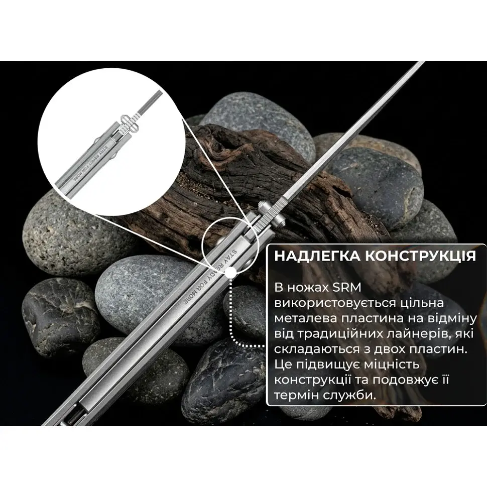 Ніж складаний туристичний SRM Terrier 258L-GK2 140Cr G10 92,6 мм сірий - фото 12