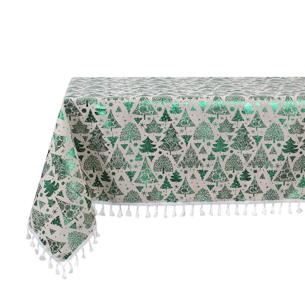 Скатерть Lotus Home - New Year зеленая 140x140 - фото 5