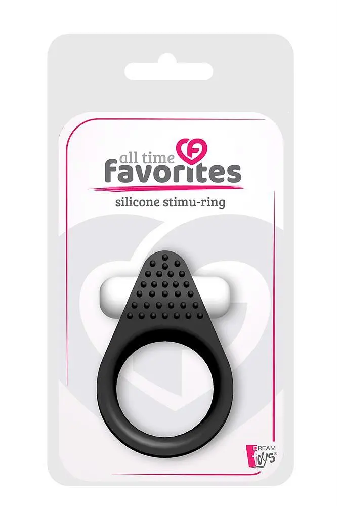 Віброкільце Dreamtoys All Time Favorites Silicone Stimu-Ring 4.2 см чорний - фото 2