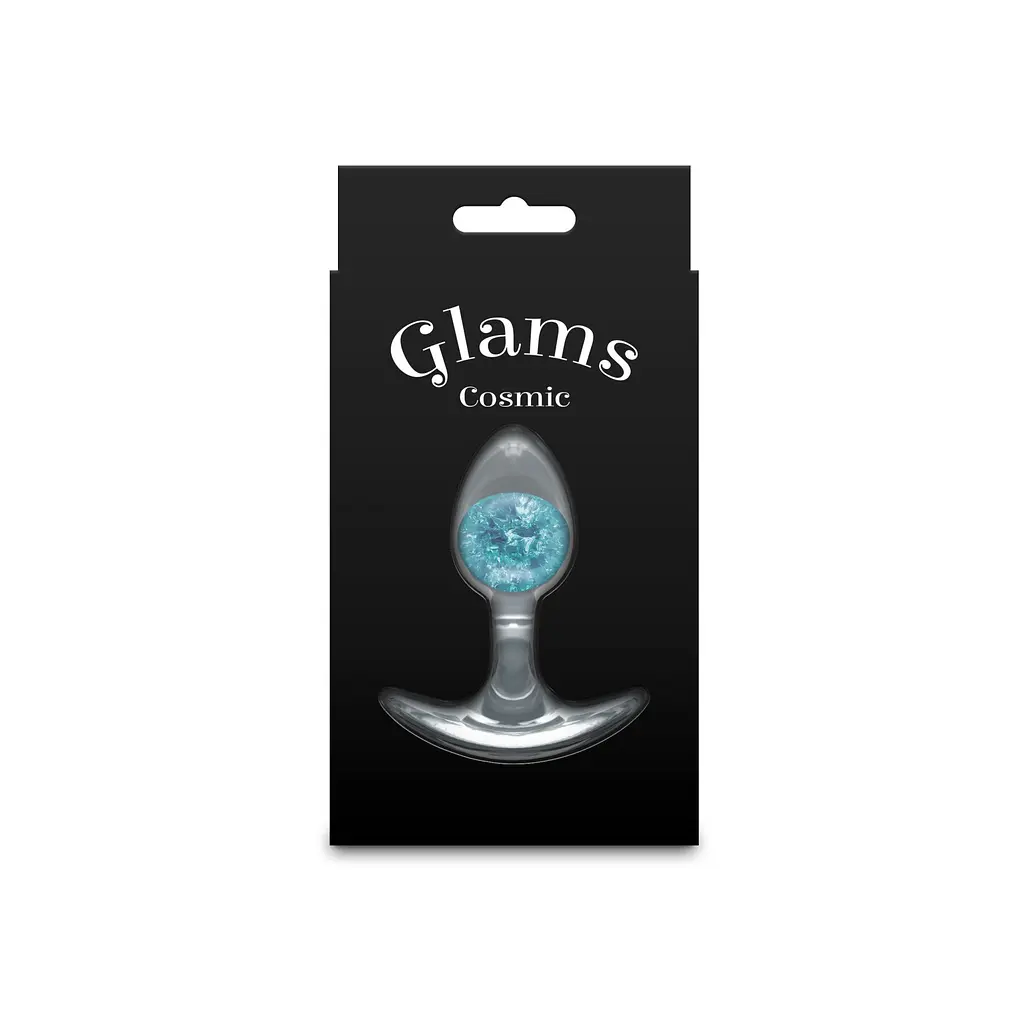 Анальна пробка NS Novelties Cosmic Glams - Small - Blue - фото 4