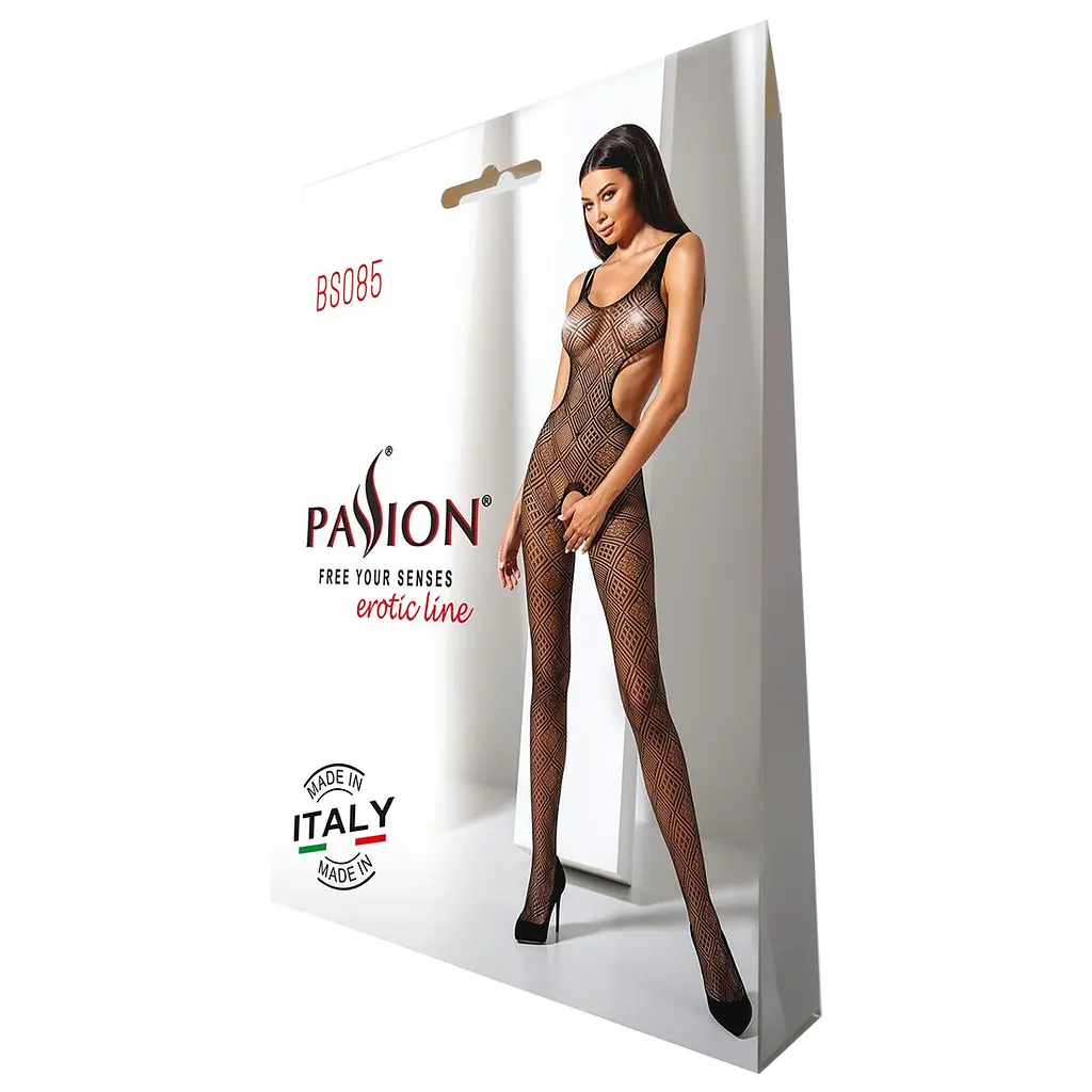 Еротичний бодістокінг з малюнком Passion BS085 black - фото 9