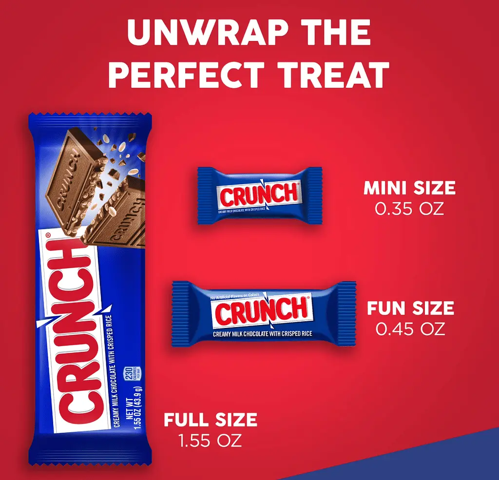 Шоколадні батончики Crunch Milk Chocolate and Crisped Rice Fun Size 283 г - фото 5