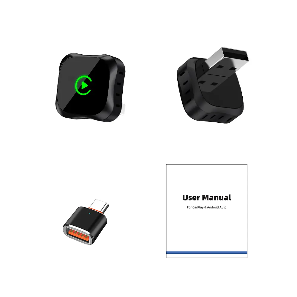 Бездротовий USB адаптер CarAIBOX EC01-BK 2в1 для Apple CarPlay та Android Auto - фото 8
