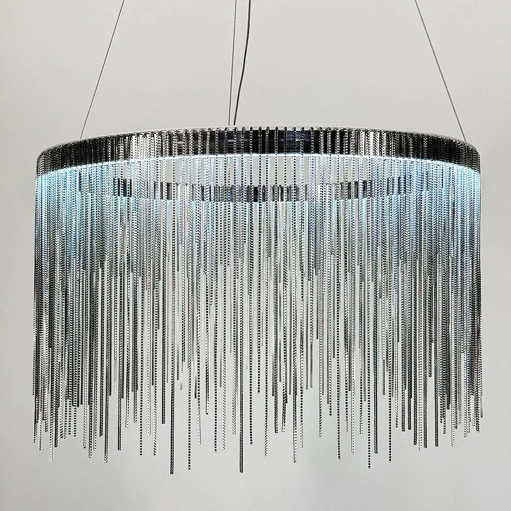 Хромированная люстра с цепочками Ø 50 см Ст. SP 07-500 Line F - фото 5