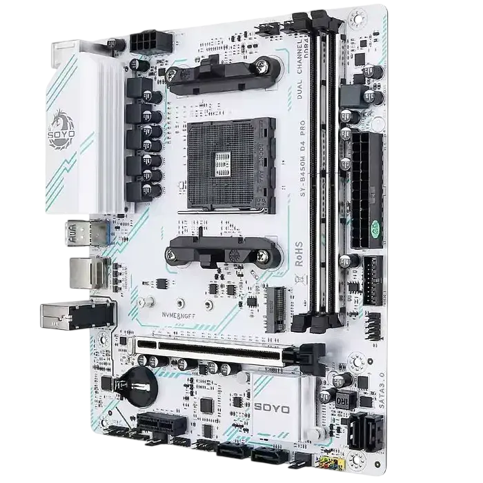 Материнская плата SOYO B450 D4 Pro Socket AM4 (SY-B450 D4 PRO) - фото 2