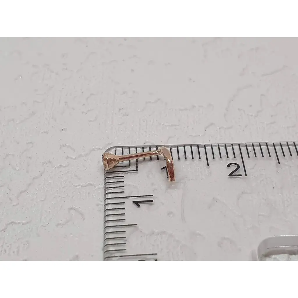 Золотая серьга-пирсинг в нос Dear с фианитом. 1023.3 Желтый - фото 4