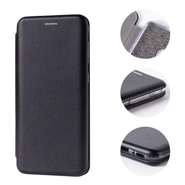 Чехол книжка Xiaomi Redmi Note 10 Pro эко-кожа Premium Case для смартфона Черный - фото 2