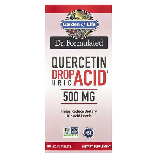 Кверцетин Dr. Formulated Quercetin Drop Uric Acid 500 mg 60 таблеток Garden of Life vit0005763