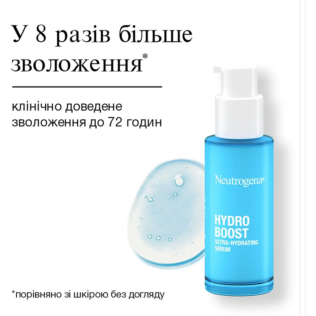Ультразволожувальна сироватка для обличчя Neutrogena Hydro Boost 30 мл (90768300) - фото 6
