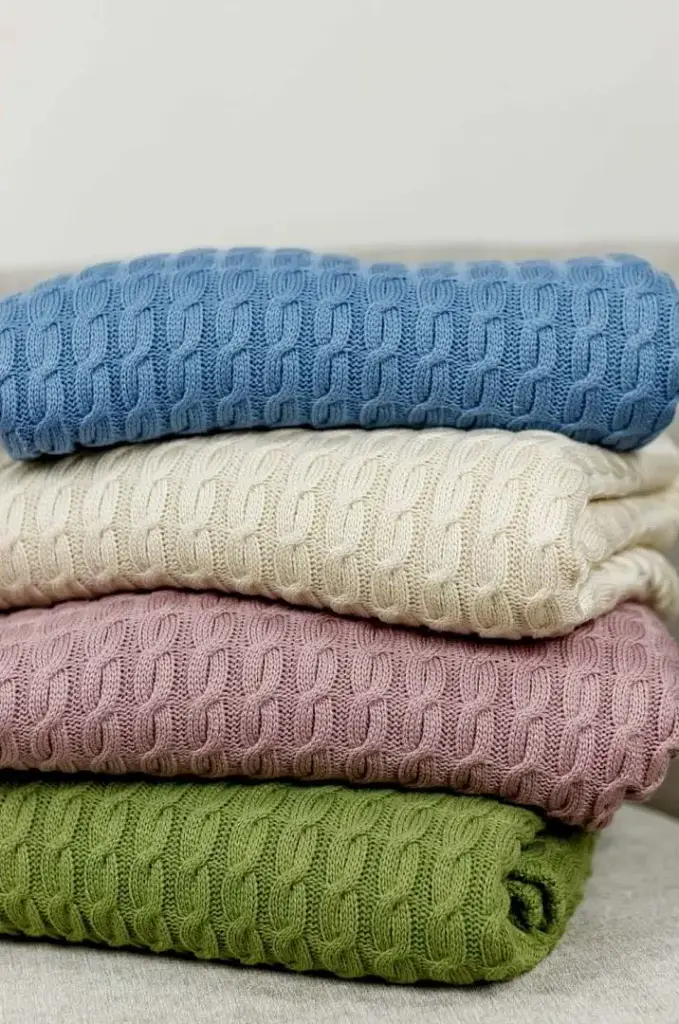 Плед Прованс Sweet home Коси в'язаний 130х170 см волошковий (28462) - фото 4