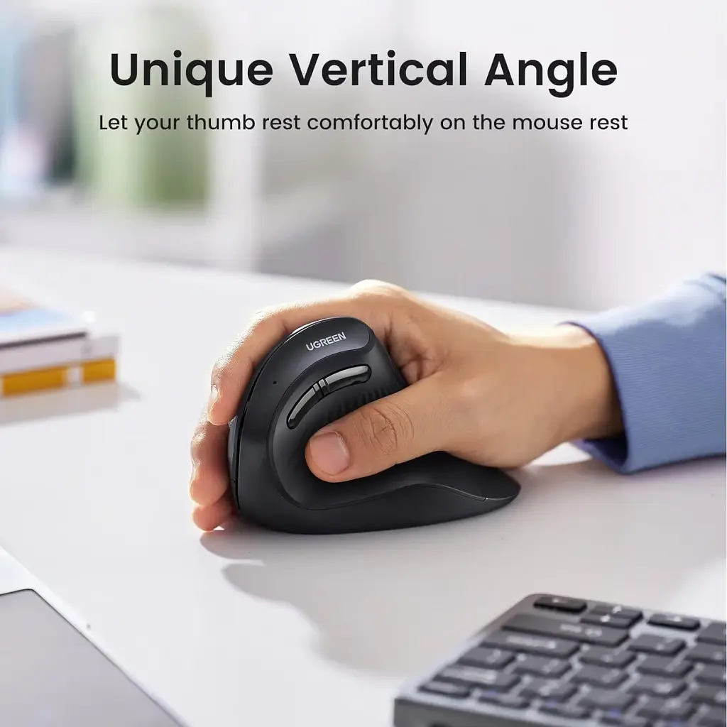 Мишка Ugreen MU008 Vertical Wireless Black (25444) - фото 10