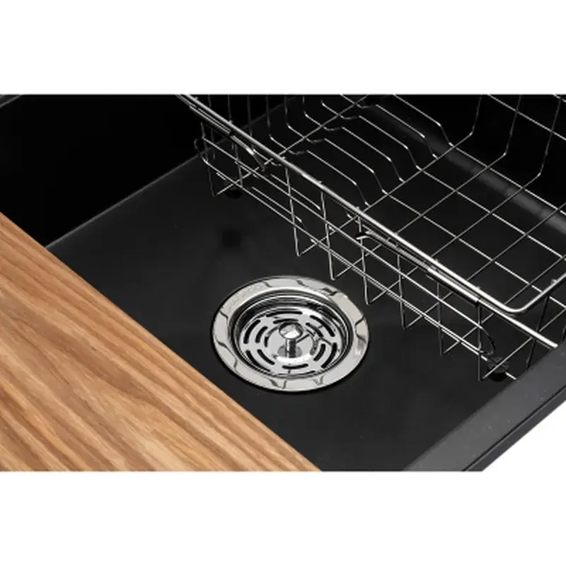 Мийка кухонна GRANADO Royal Estella black (+ подрібнювач Algar 1000 + змішувач Ferrol inox + дозвтор Redondo inox + ко (ksg0301) - фото 4