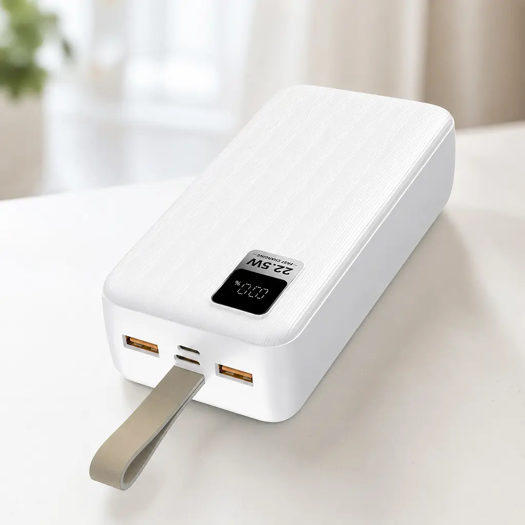 Повербанк із швидкою зарядкою, 40000mAh / Зовнішній акумулятор 22,5W KP-93 / Power bank 2хUSB - фото 2