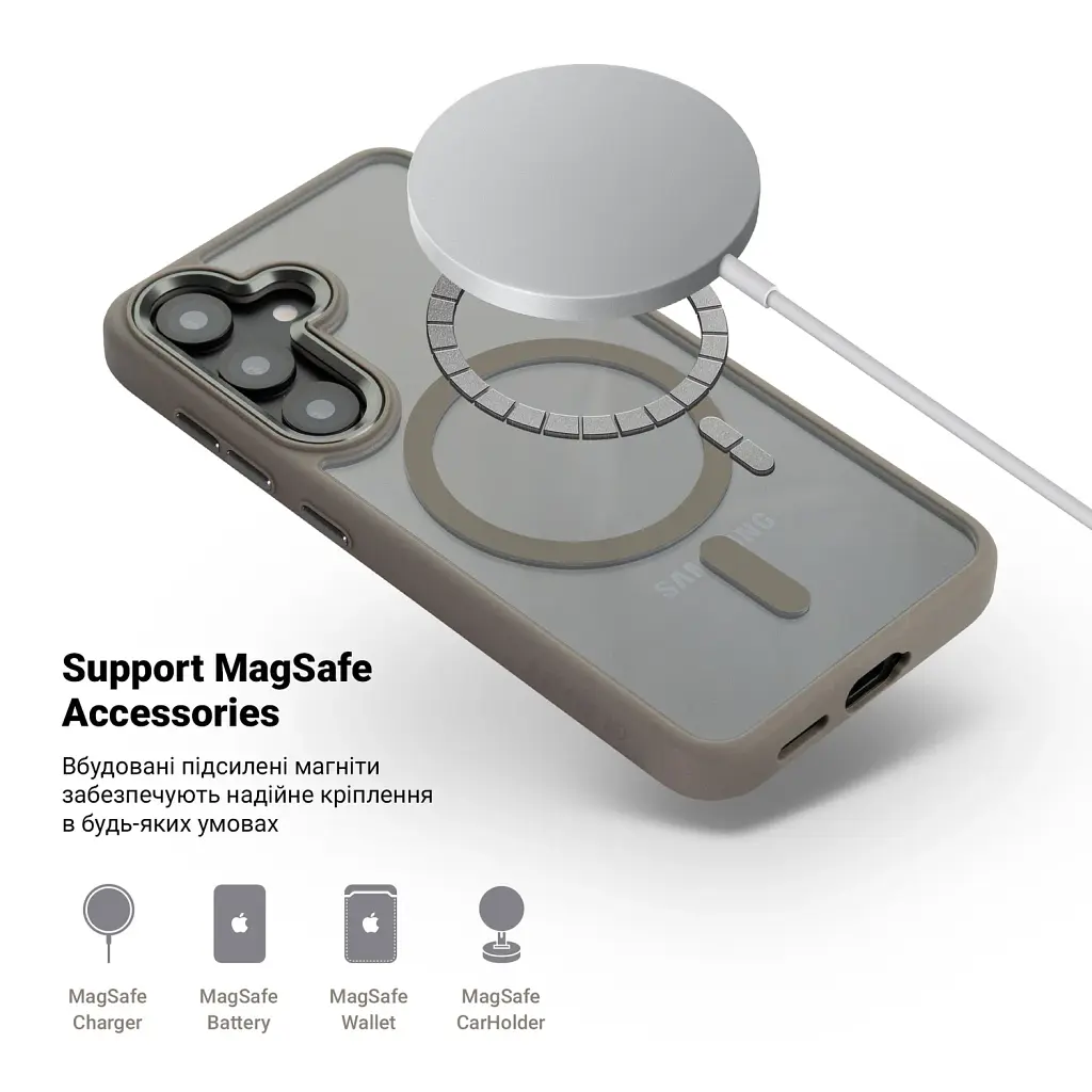 Чохол ArmorStandart Unit MagCase для Samsung S26 Plus 5G Titanium Grey - фото 4