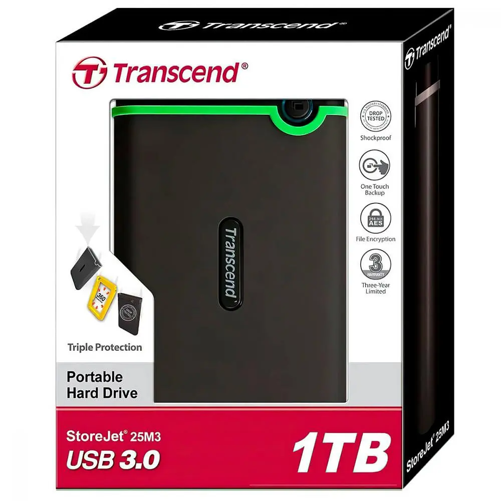 Жорсткий диск Transcend StoreJet 25M3S 1 TB (TS1TSJ25M3S) - фото 5