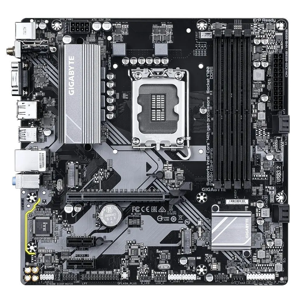 Материнська плата Gigabyte B760M D3HP WiFi6 Socket 1700 (B760M D3HP WIFI6) - фото 3