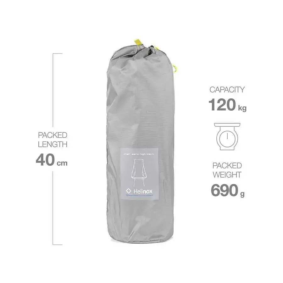 Стул Helinox Chair Zero Highback Grey (1053-10560) - фото 6