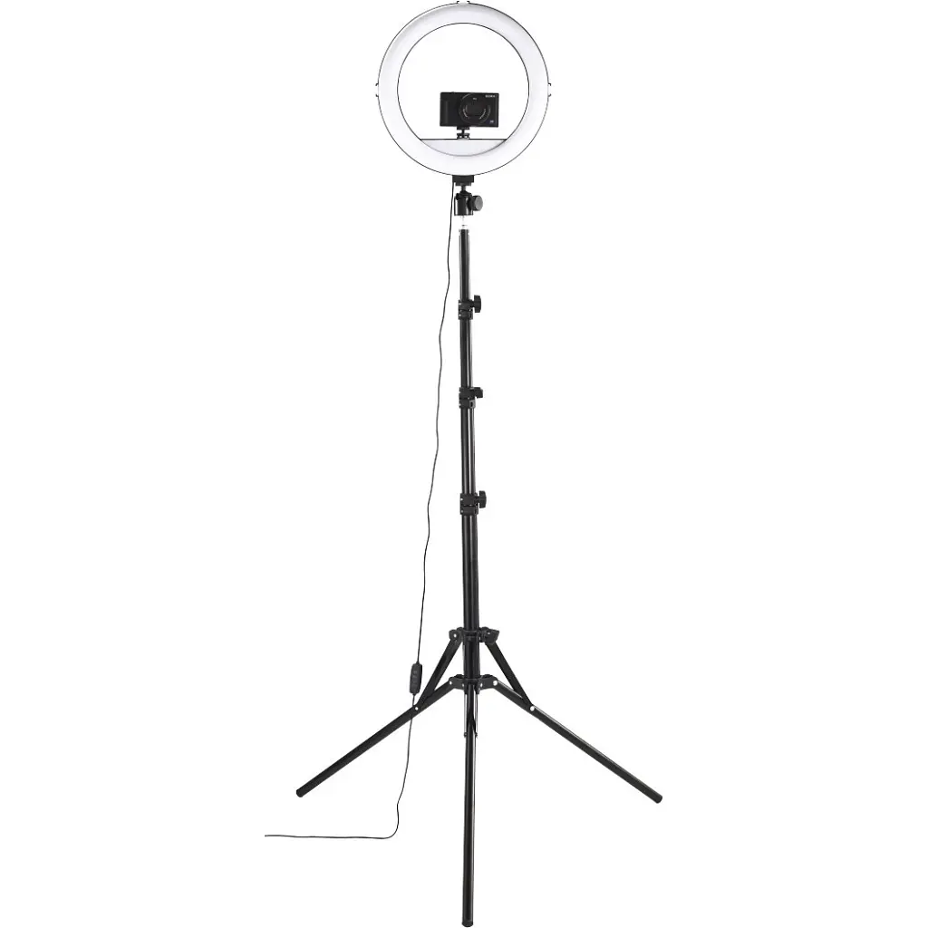 Набір блогера Hama Smartphone Tripod Steady-120 V2, 185см, Bluetooth, LED ring (00004659) - фото 6