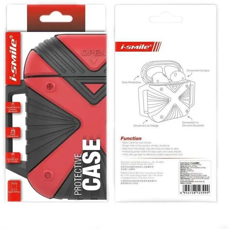 Чехол i-Smile X-HuWei для Apple AirPods IPH1443 Red+White (702334) - фото 4