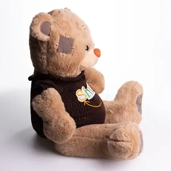 Мягкая игрушка с пледом 110х140 см Мишка Тедди в коричневом свитере бежевый плюшевый плед игрушка подушка детская ТМ COLORFUL HOME 509-35BRBR - фото 3
