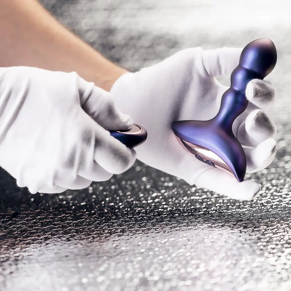 Анальная пробка Hueman Interstellar Remote Controlled12.1 см (фиолетовый) - фото 8