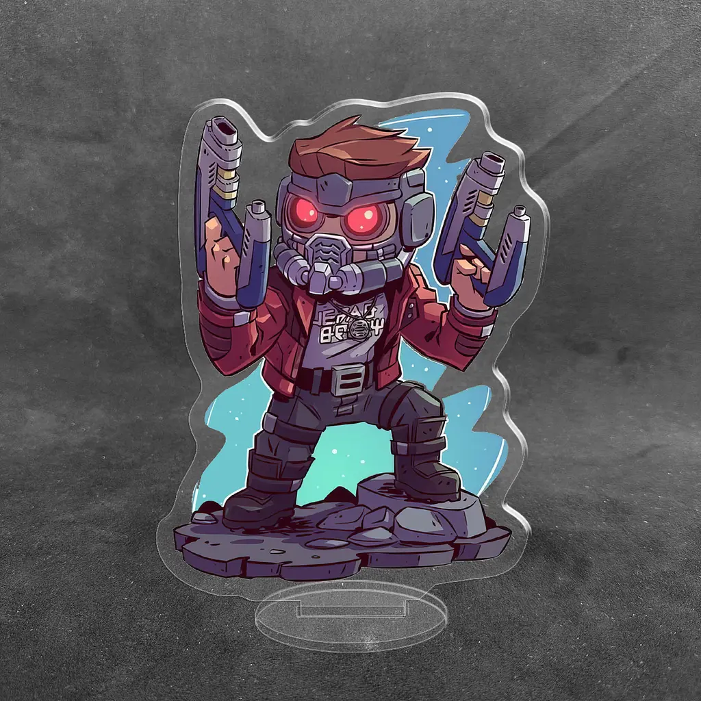Акрилова колекційна фігурка Чібі Chibi Вартові Галактики Пітер Квілл 10 cм - фото 2