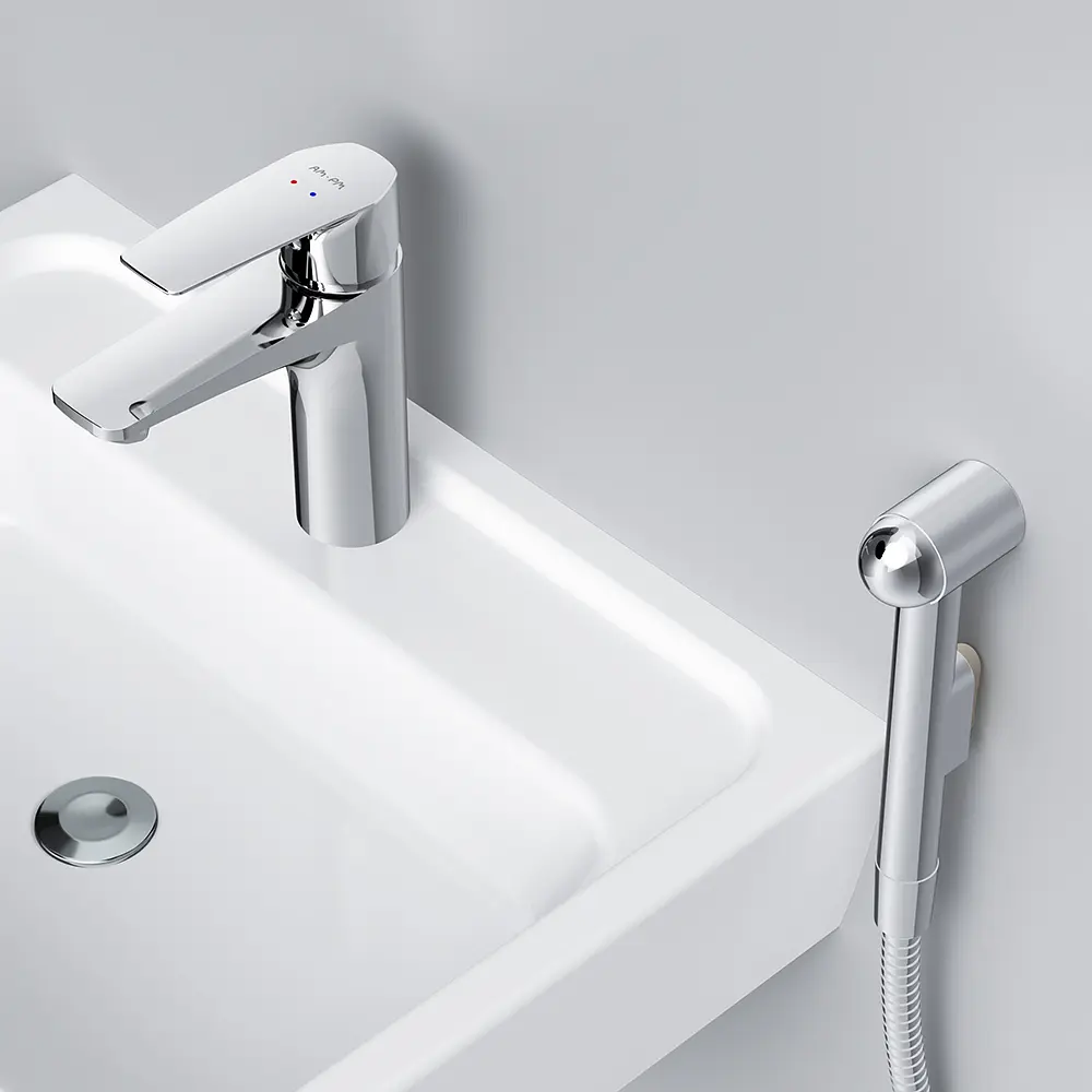 Смеситель для раковины с гигиеническим душем AM.PM Gem (F90E03000) - фото 4