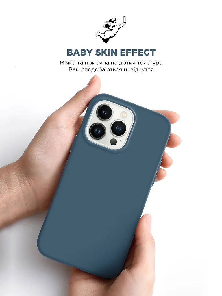 Силиконовый чехол для Apple iPhone 15 Pro, ICON2 Case, синий, противоударный, панель, защита всего корпуса, матовая поверхность Soft Touch, выступает над дисплеем, совместим с защитными стеклами и пленками, с микрофиброй, ArmorStandart (ARM70522) - фото 8