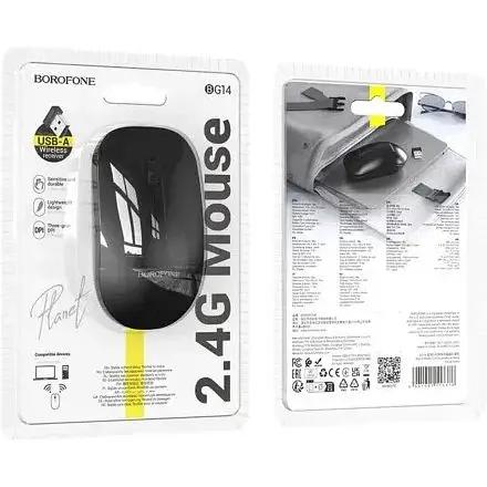 Беспроводная мышь Borofone BG14 Planet 2.4 ГГц + Bluetooth черная - фото 4