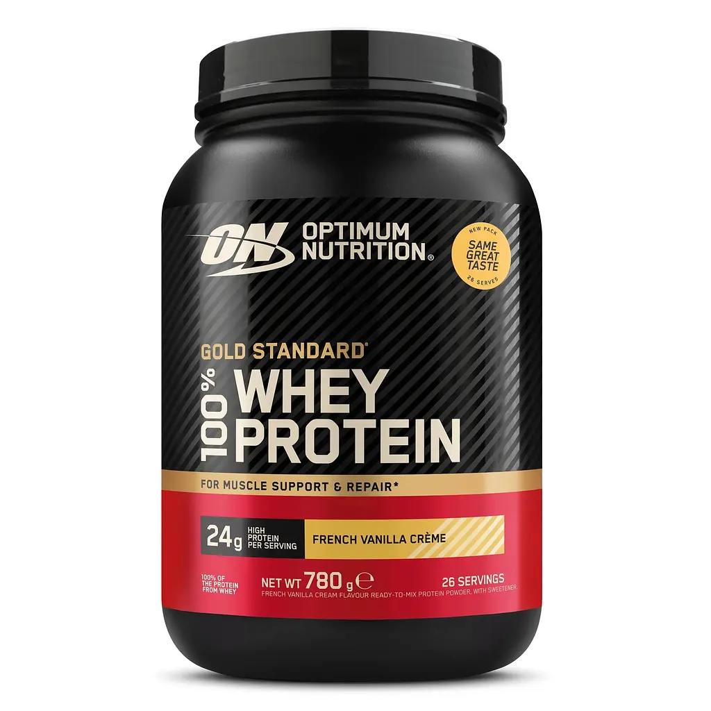 Сироватковий протеїн Optimum Nutrition Gold Standard 100% Whey EU, 768 грам - Французька ваніль