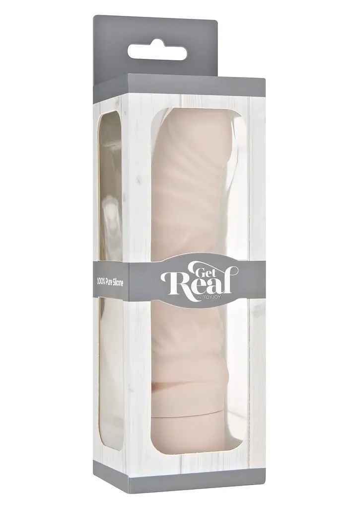 Вібратор Get Real Mini Classic G-spot 18.2 см (тілесний) - фото 4