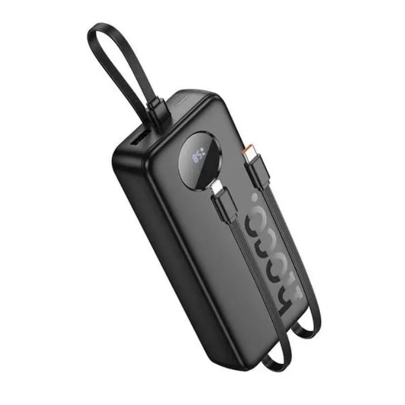Зовнішній аккумулятор HOCO J132A Sabio 22.5W+PD20W fully compatible power bank with 3 cables(20000mAh) чорний