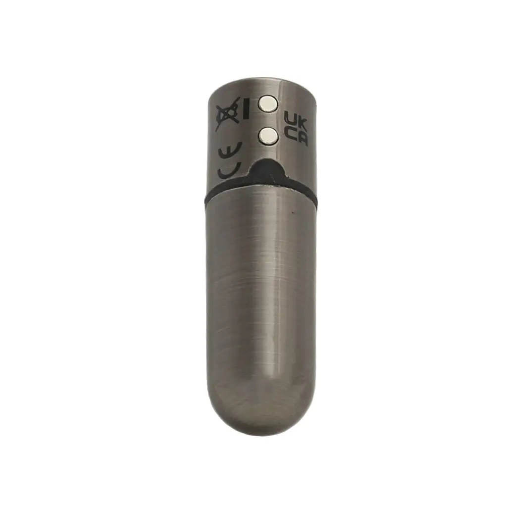 Віброкуля PowerBullet First-Class Bullet 2.5″ з Key Chain Pouch, Gun Metal, 9 режимів вібрації - фото 4