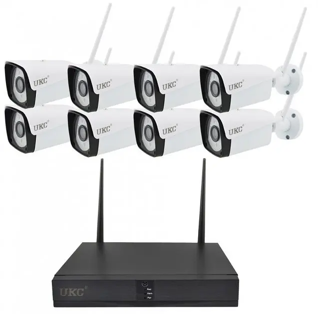 Комплект відеоспостереження бездротовий 1080P UKC CAD-6678 WiFi на 8 камер (5519)