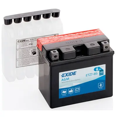 Акумулятор автомобільний EXIDE AGM 6Ah Єв (-/+) (100EN) (ETZ7-BS) - фото 2