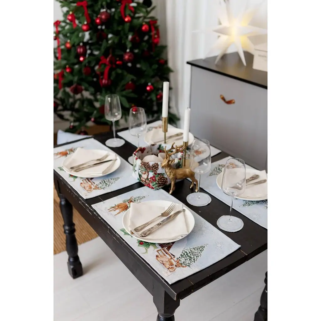 Серветка гобеленова Прованс Squirrel з люрексом 30 x 50 см (41799) - фото 3