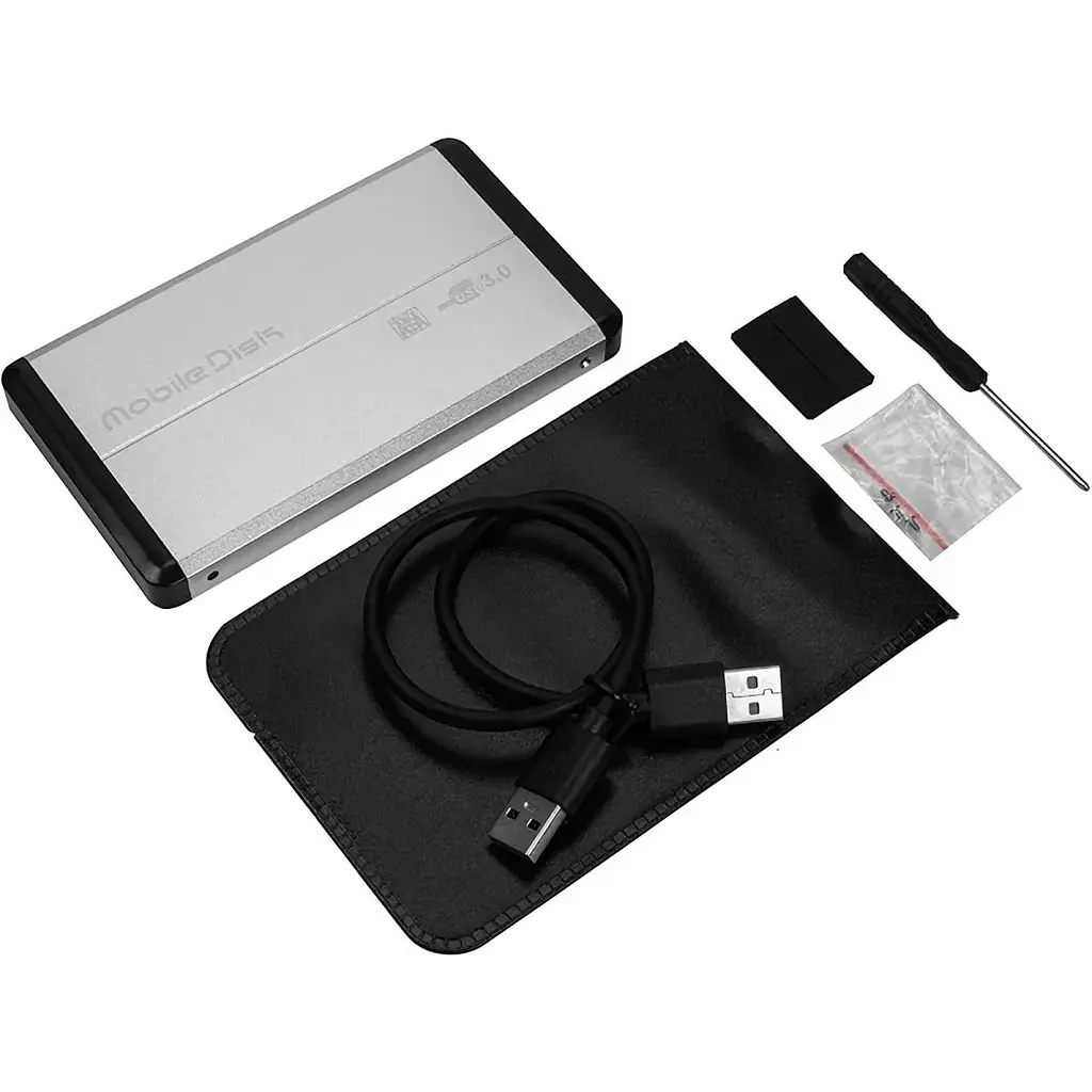 Зовнішня кишеня PowerPlant HDD 2.5` to USB 3.0 Silver (HC380015) [118482] - фото 5