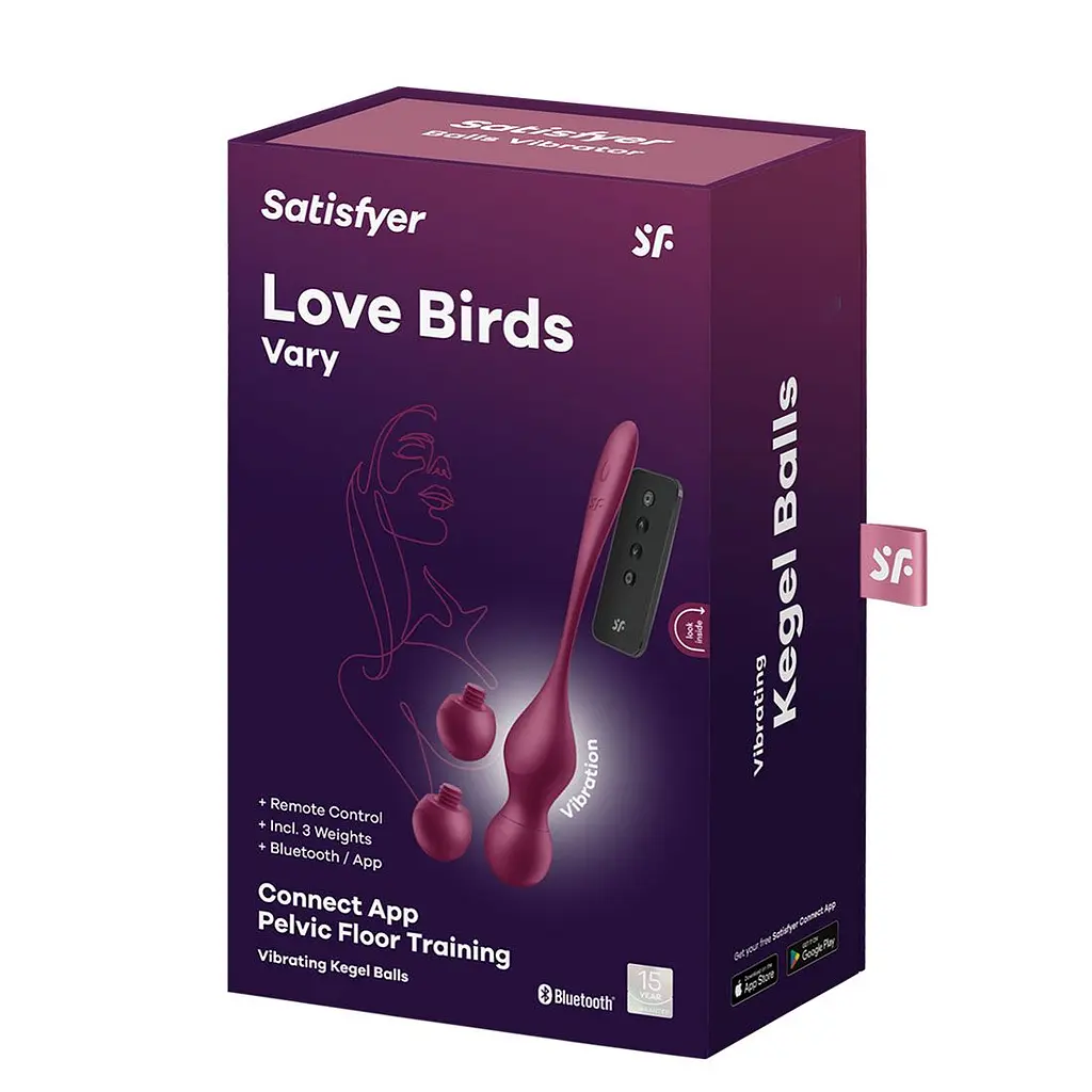 Вагінальні кульки із вібрацією Satisfyer Love Birds Vary Connect App Satisfyer SX1216 99894 - фото 5