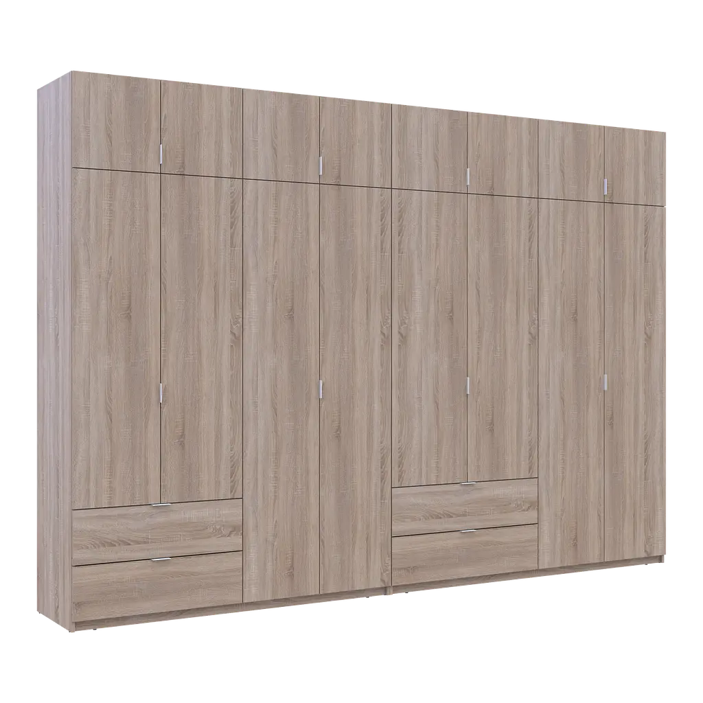 Шафа для одягу Doros Лукас Дуб сонома 4+4 ДСП 340х50х240 (42005139) - фото 6