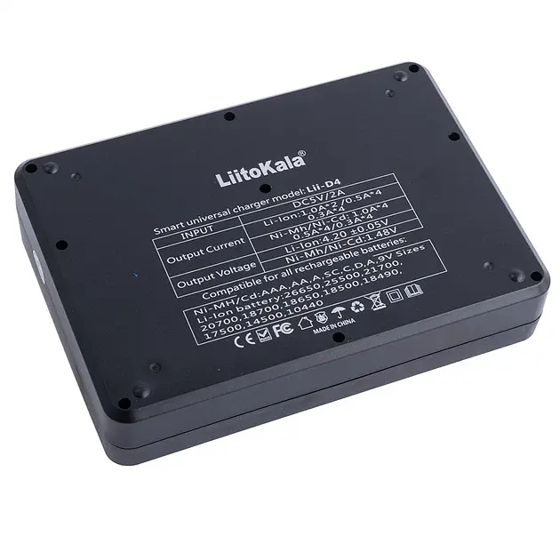 Зарядний пристрій LiitoKala Lii-D4 для акумуляторів АА, ААА, 18650, 21700, 26650, 32700 Li-ion, Ni-MH, Ni-Cd, Крона 9В (19419) - фото 4