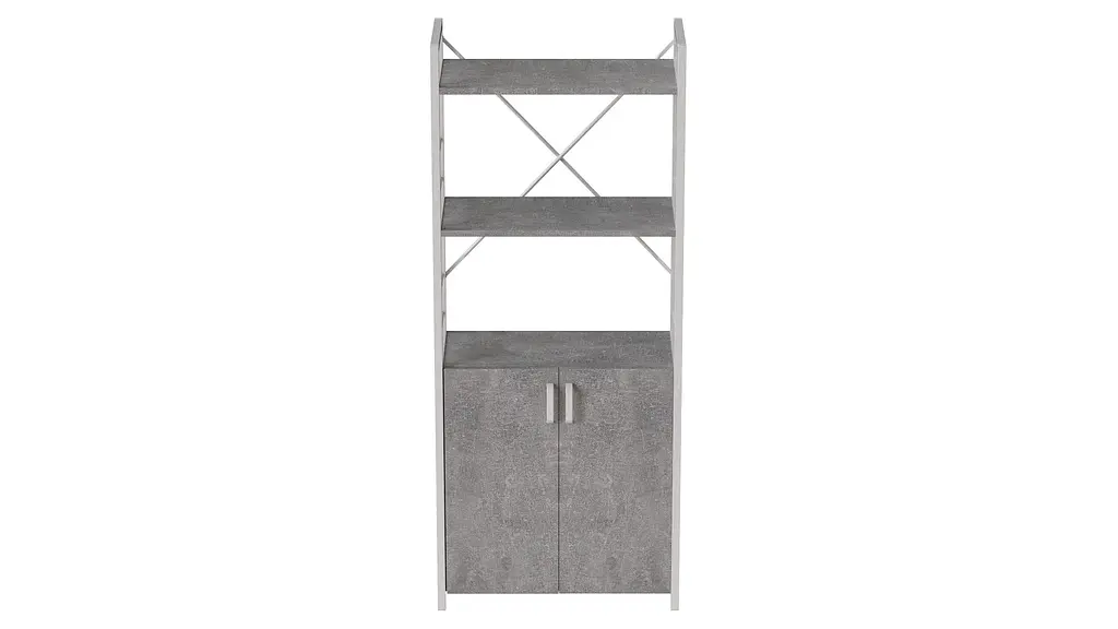 Етажерка 3/60 Ferrum-decor Серії Конект із тумбою 144x60x28 Білий ДСП Бетон (FRD-104455) - фото 4